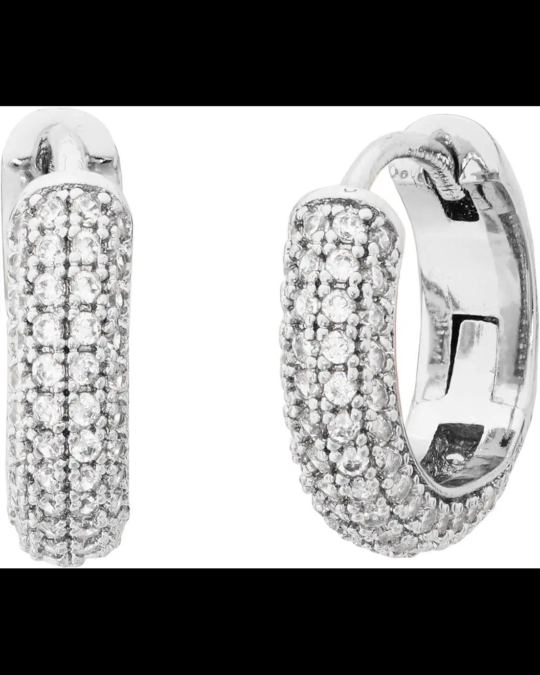 Brilliant Statements Pave Mini Huggies Earrings
