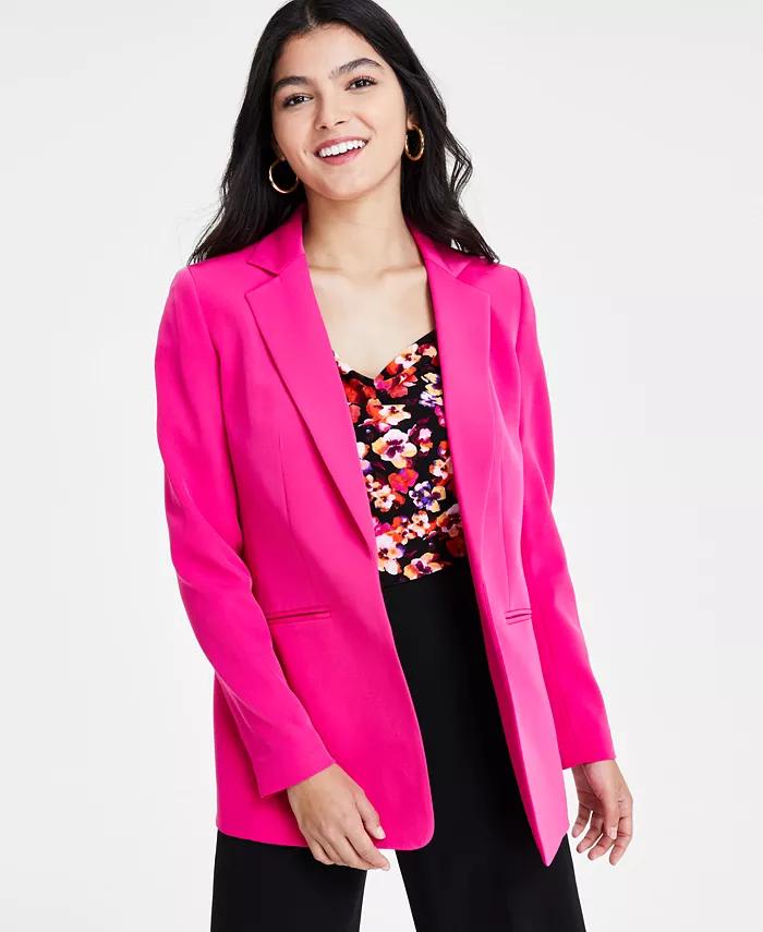 Women's Notched-Collar Open-Front Blazer